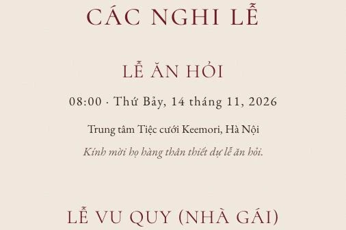 Lễ cưới (nghi lễ) — Khách thấy ở đây. Ảnh chụp giao diện tiếng Việt.