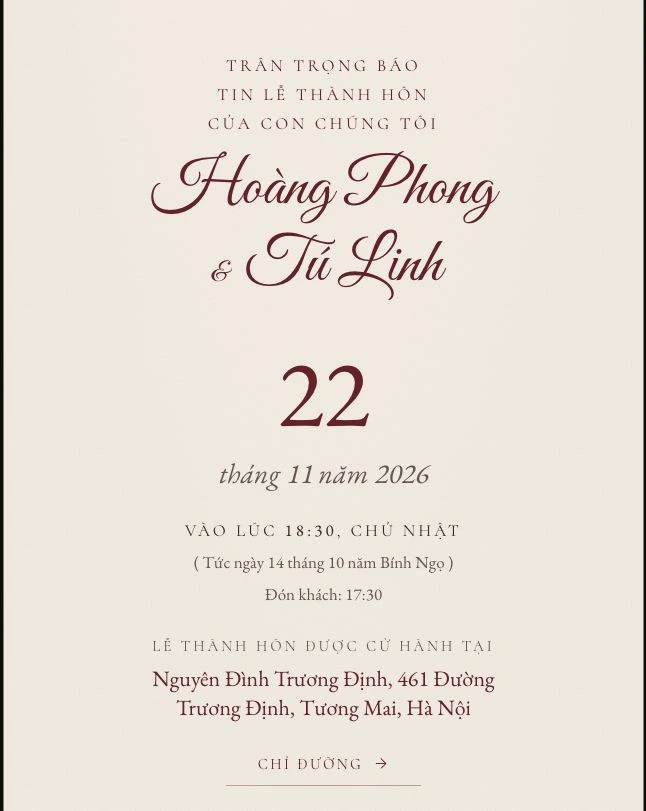Tiệc cưới — Khách thấy ở đây. Ảnh chụp giao diện tiếng Việt.